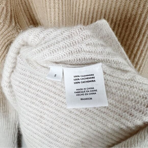 NAADAM Cashmere Ombre Cardigan Ribbed Knit Button Front Size Small - Picture 6 of 8